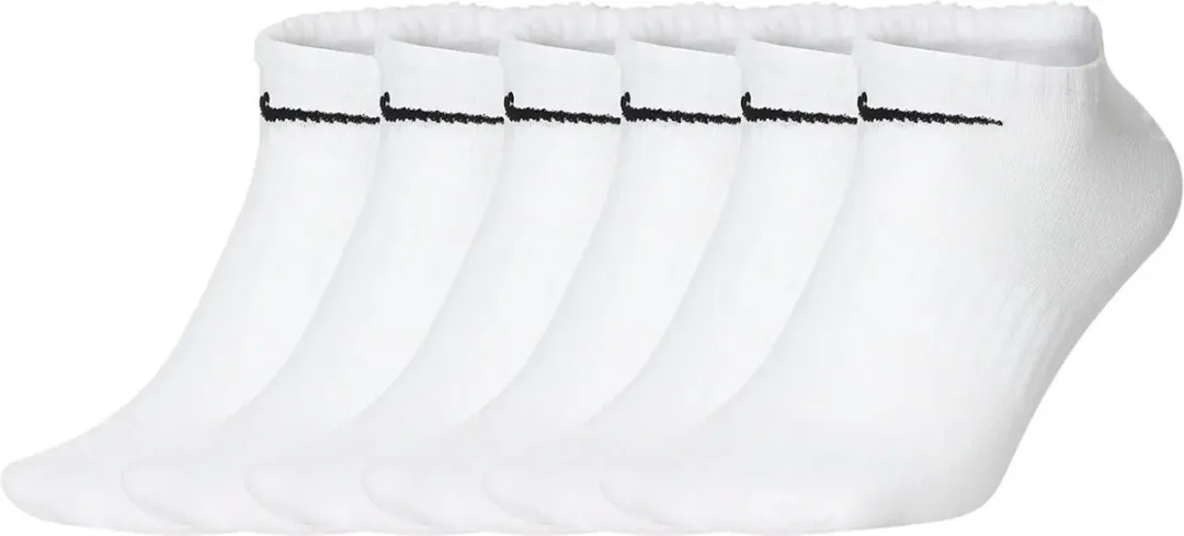 Nike Everyday No-Show Sokken Wit - 6 Stuks