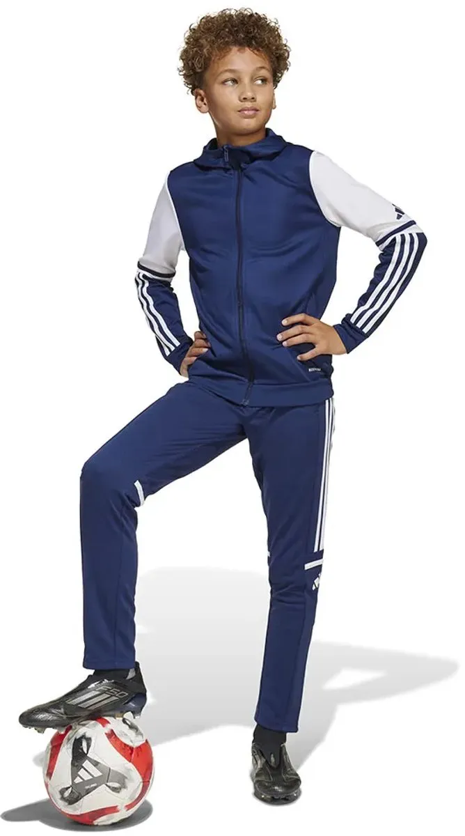 Adidas Squadra 25 Hooded Trainingsjas Junior 116 - Navy/Wit