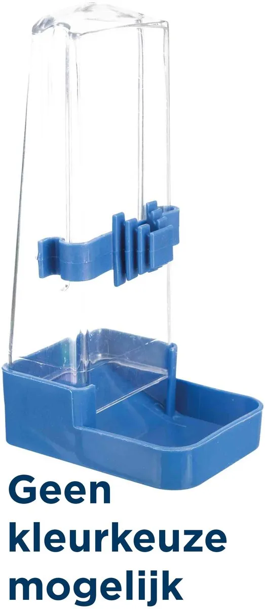 Trixie Drinkfles & Voerdispenser Hoekig - 4 Stuks - Transparant/Blauw - afbeelding 4 van 5