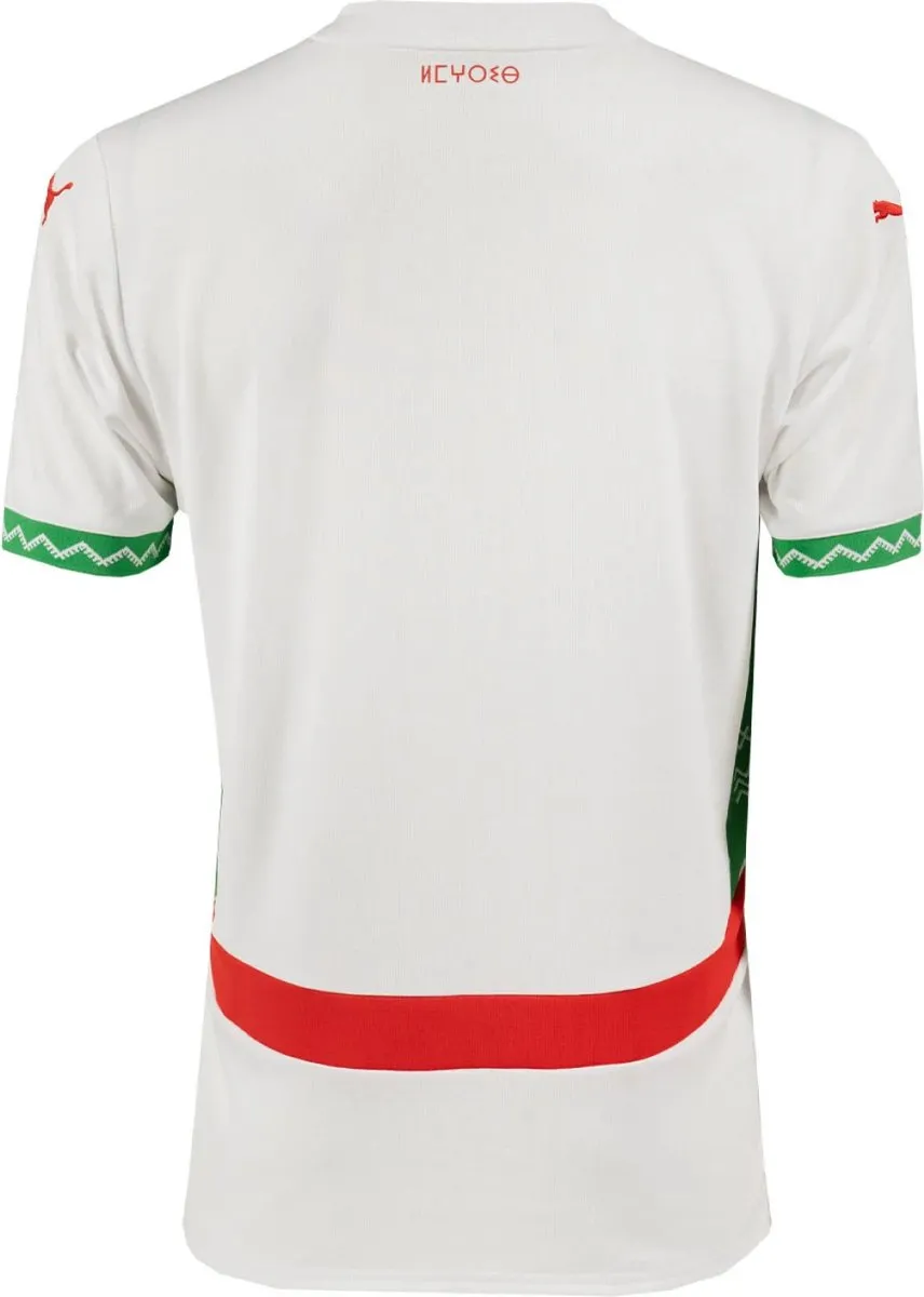 PUMA Marokko Uitshirt 2024/2026 - S - Wit/Groen/Rood