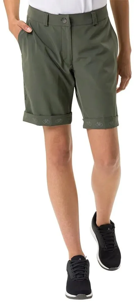 Vaude Dames Fietsbroek - Khaki - Maat 36
