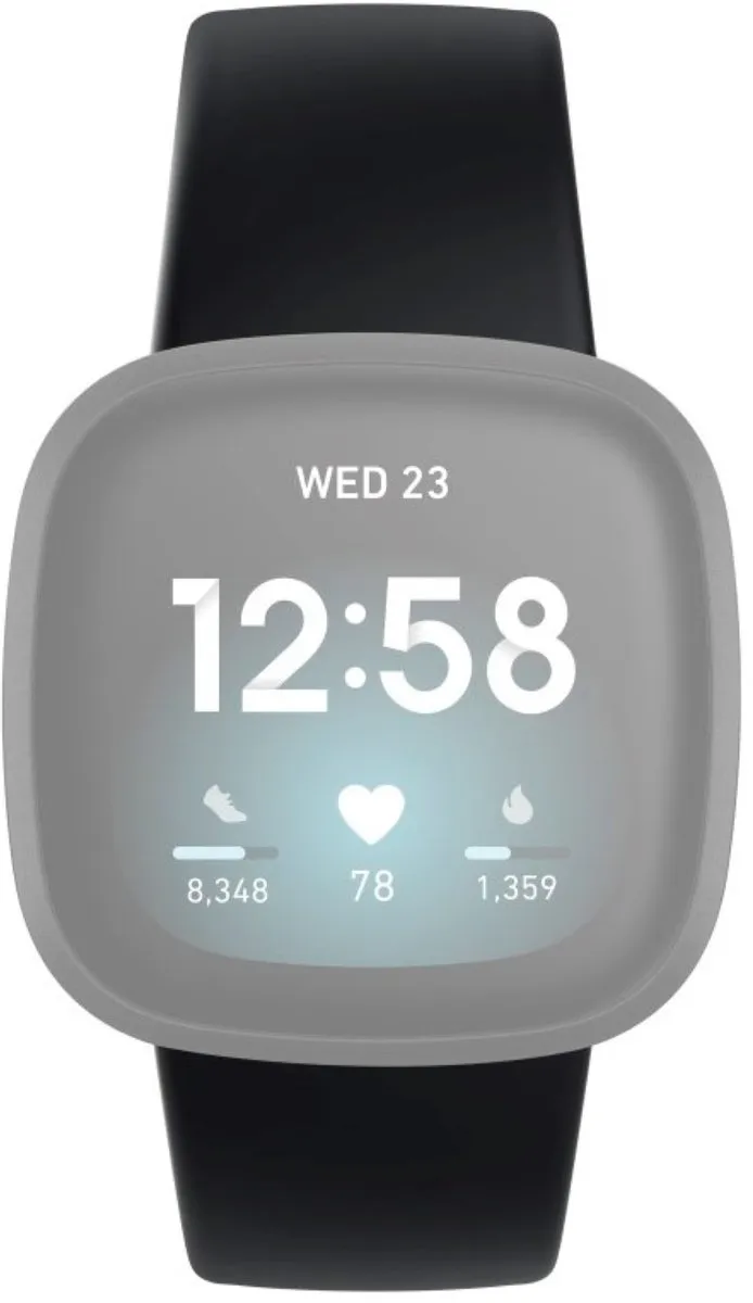 Hama Polsband Fitbit Versa3/Sense - One Size - Zwart - afbeelding 6 van 6
