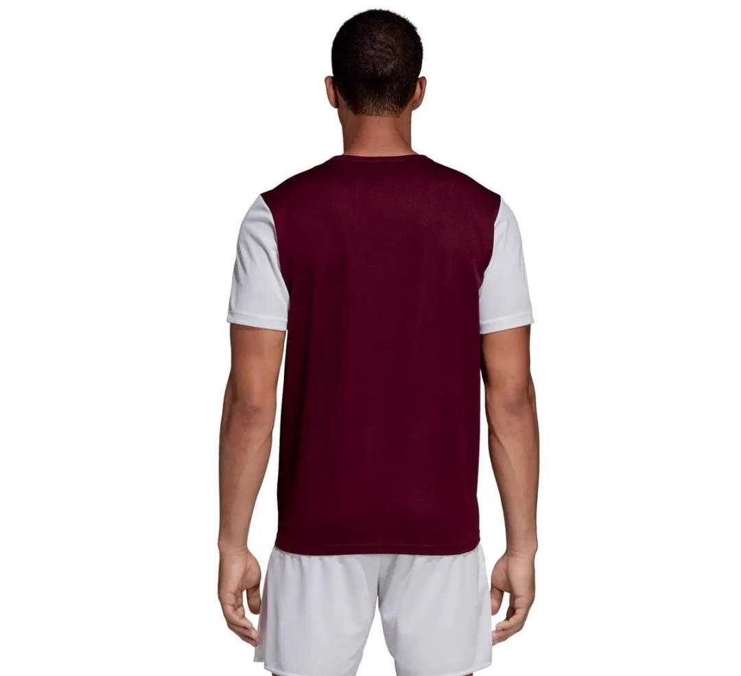 adidas Estro 19 Sportshirt 128 - Jongens - Bordeaux Rood/Wit