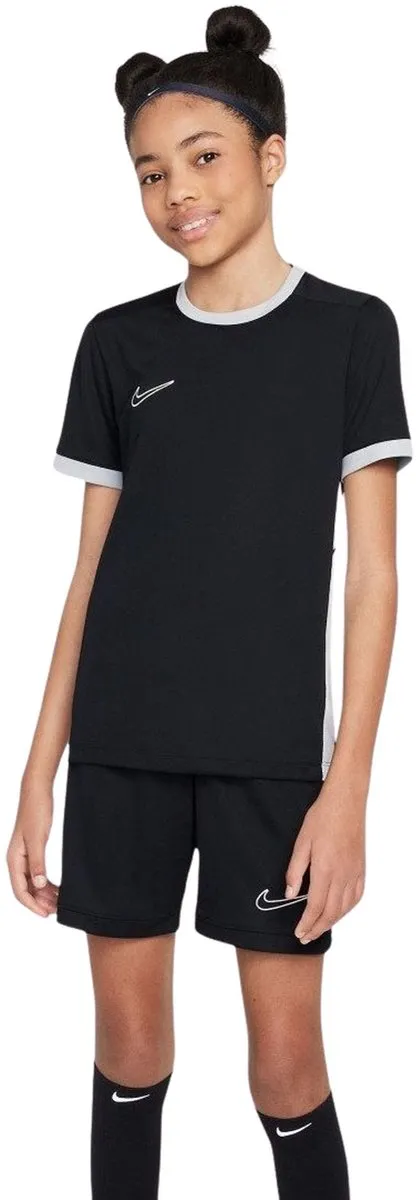 Nike Dri-FIT Academy 25 Shirt Junior FZ9758-012 - Maat 128 - Grijs/Zwart/Wit