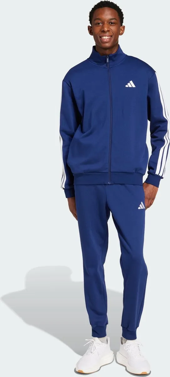 adidas 3-STRIPES Fleece Trainingspak Heren - Blauw L