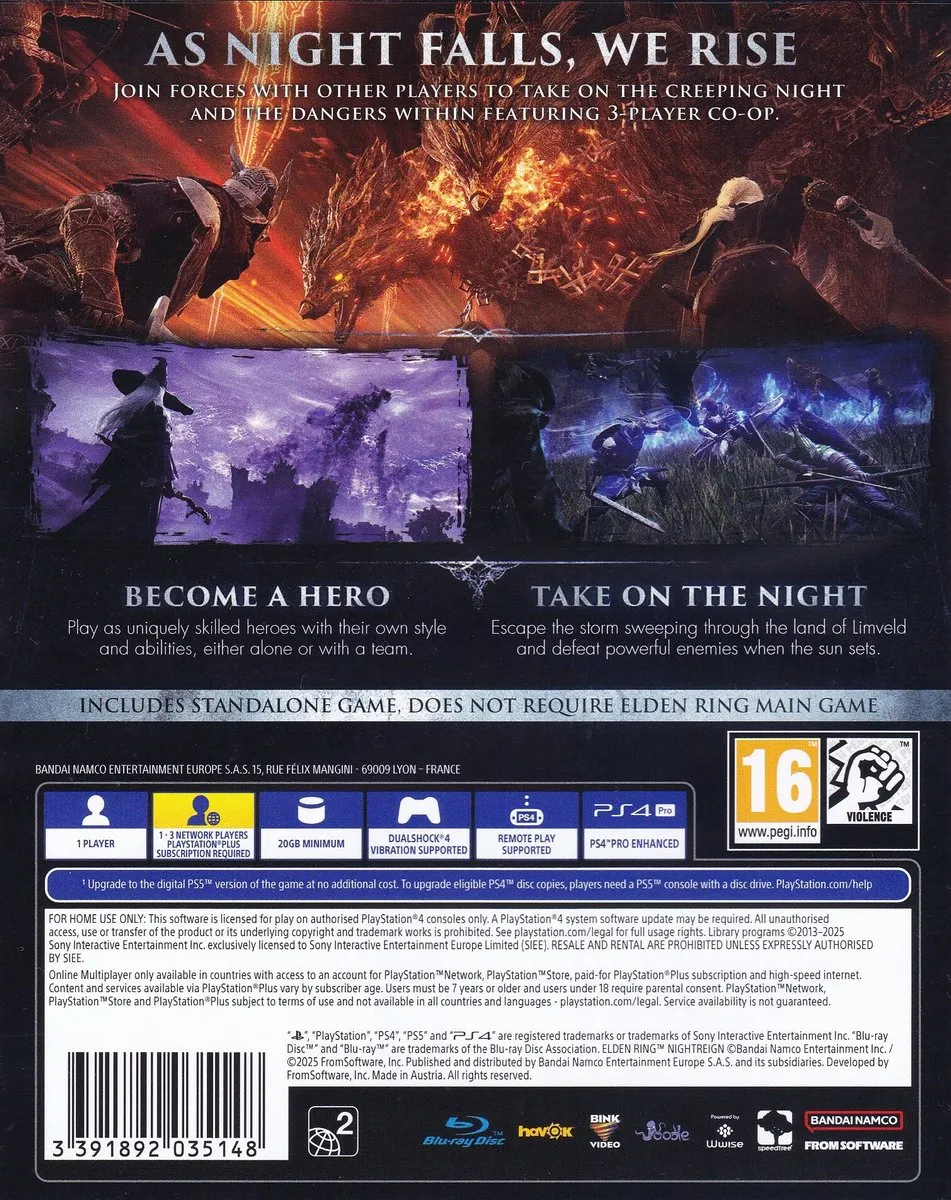 Bandai Namco Elden Ring Nightreign PS4