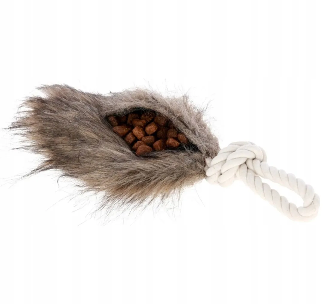 Kerbl Dummy Hondenspeeltje met Staart 32cm - Bruin/Wit