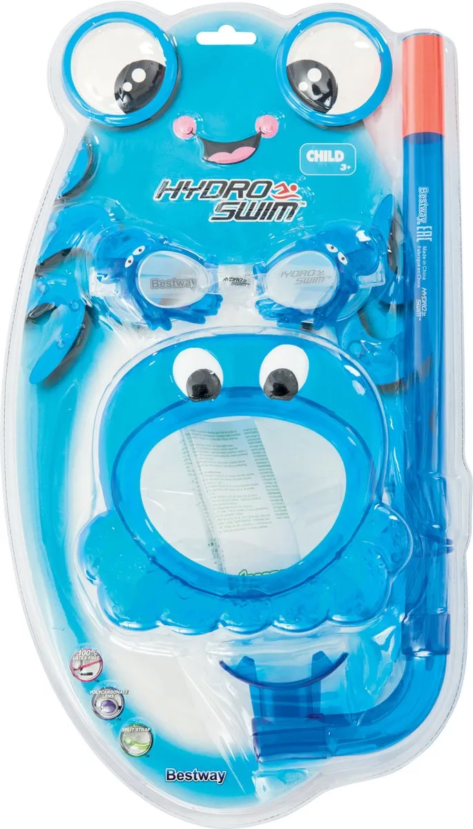 Bestway Snorkelset Dieren - 1 Stuks - Blauw/ Groen/ Oranje/ Roze