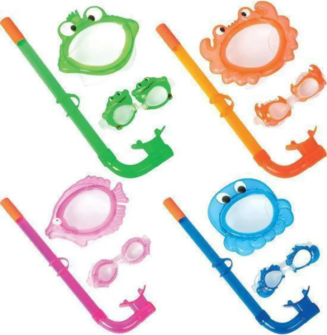 Bestway Snorkelset Dieren - 1 Stuks - Blauw/ Groen/ Oranje/ Roze
