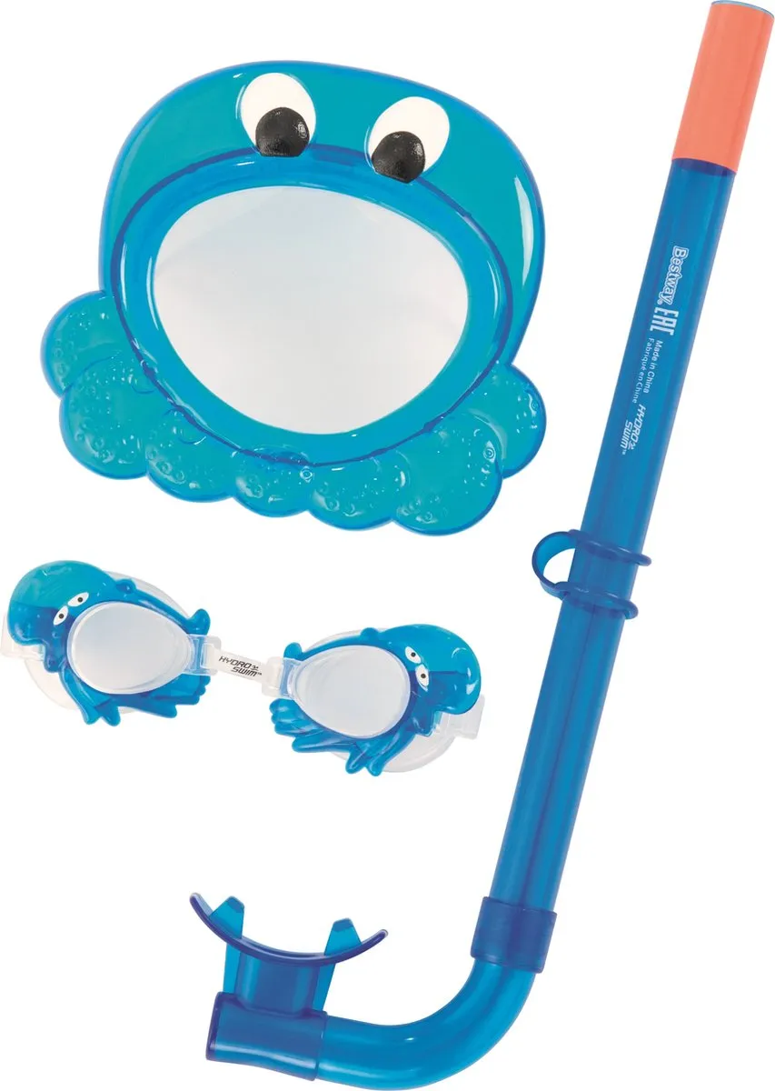 Bestway Snorkelset Dieren - 1 Stuks - Blauw/ Groen/ Oranje/ Roze