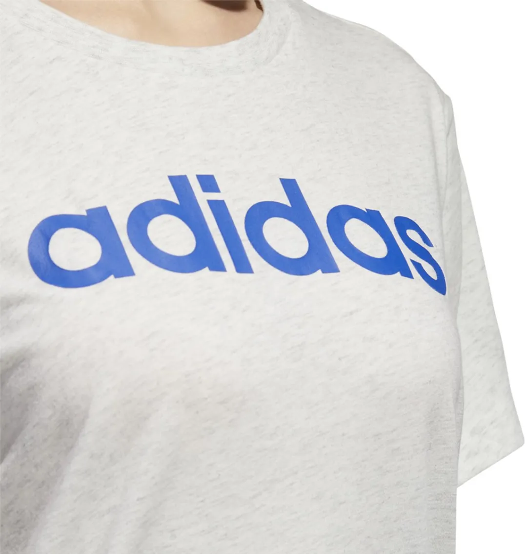 Adidas Essentials Linear Loose Tee Dames - XS - Wit