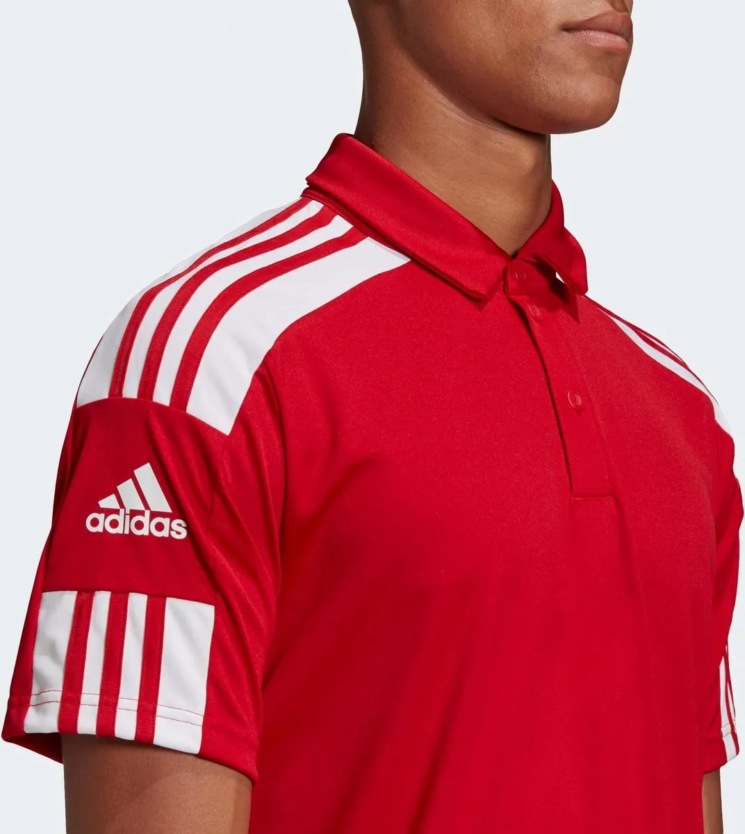 Adidas Squadra 21 Polo Heren L - Rood/Wit