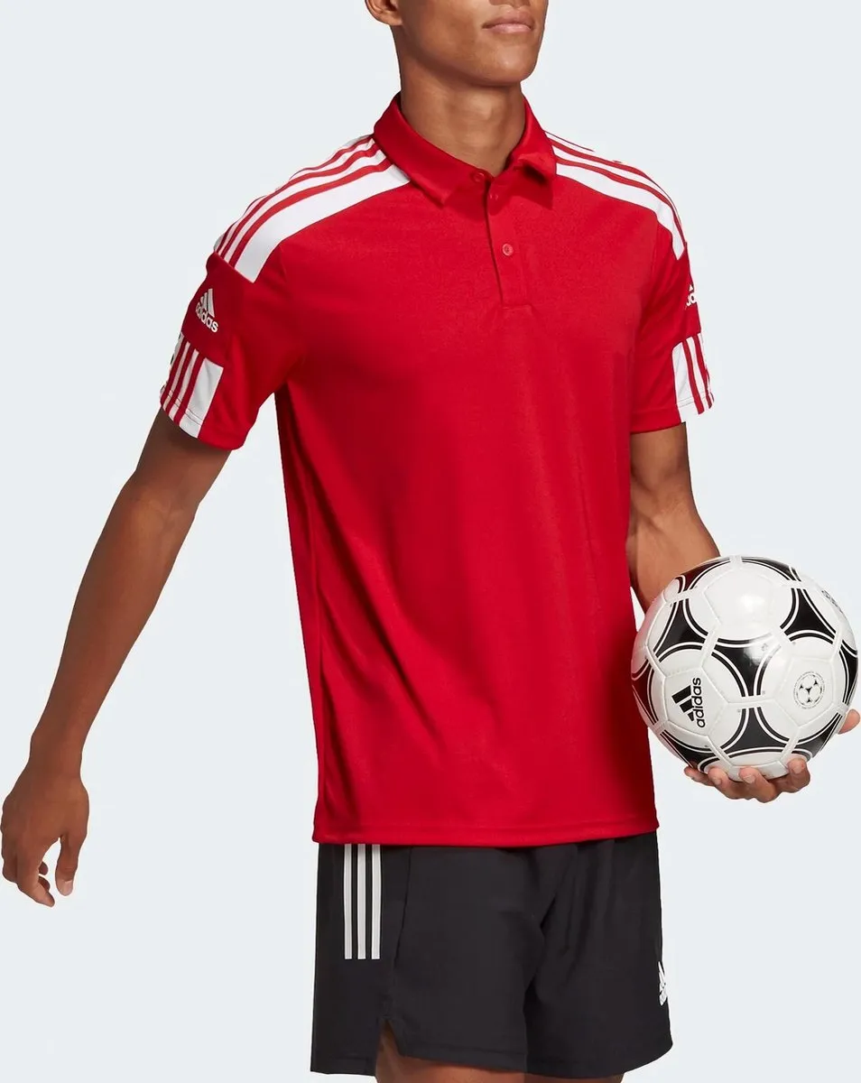 Adidas Squadra 21 Polo Heren L - Rood/Wit