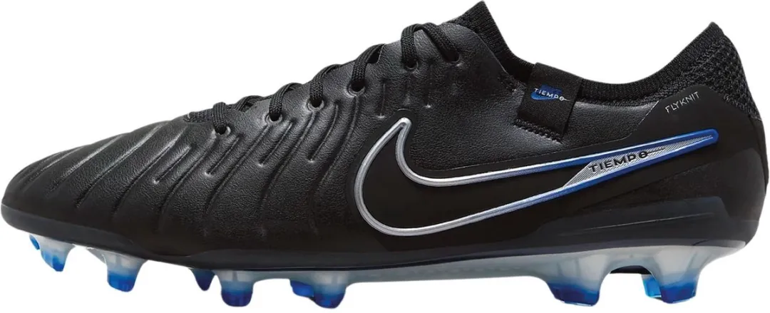 Nike Tiempo Legend 10 Elite FG DV4328-040 Voetbalschoenen - 42.5 - Zwart/Zilver/Blauw