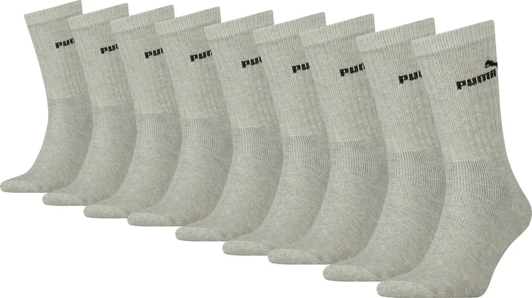 PUMA Tennissokken Pack 9 Stuks - 39-42 - Wit/Grijs/Zwart