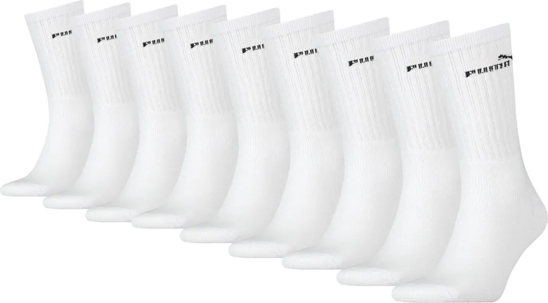 PUMA Tennissokken Pack 9 Stuks - 39-42 - Wit/Grijs/Zwart