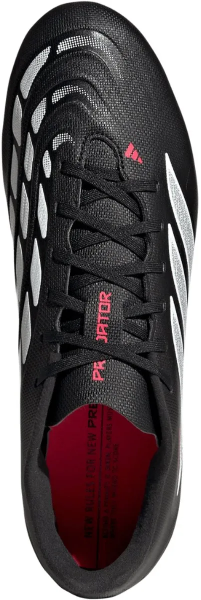 adidas Predator Club FG/MG Voetbalschoenen - 44 - Core Black/Wit/Rood