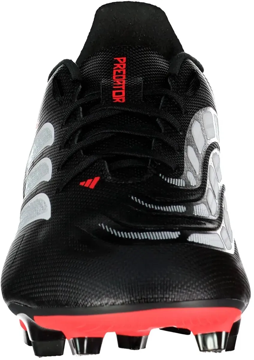 adidas Predator Club FG/MG Voetbalschoenen - 44 - Core Black/Wit/Rood