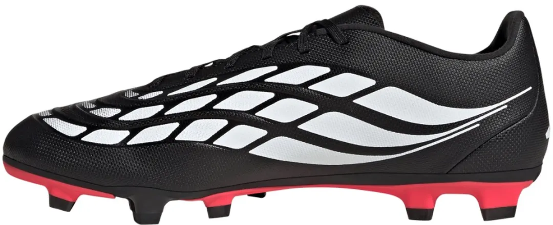 adidas Predator Club FG/MG Voetbalschoenen - 44 - Core Black/Wit/Rood