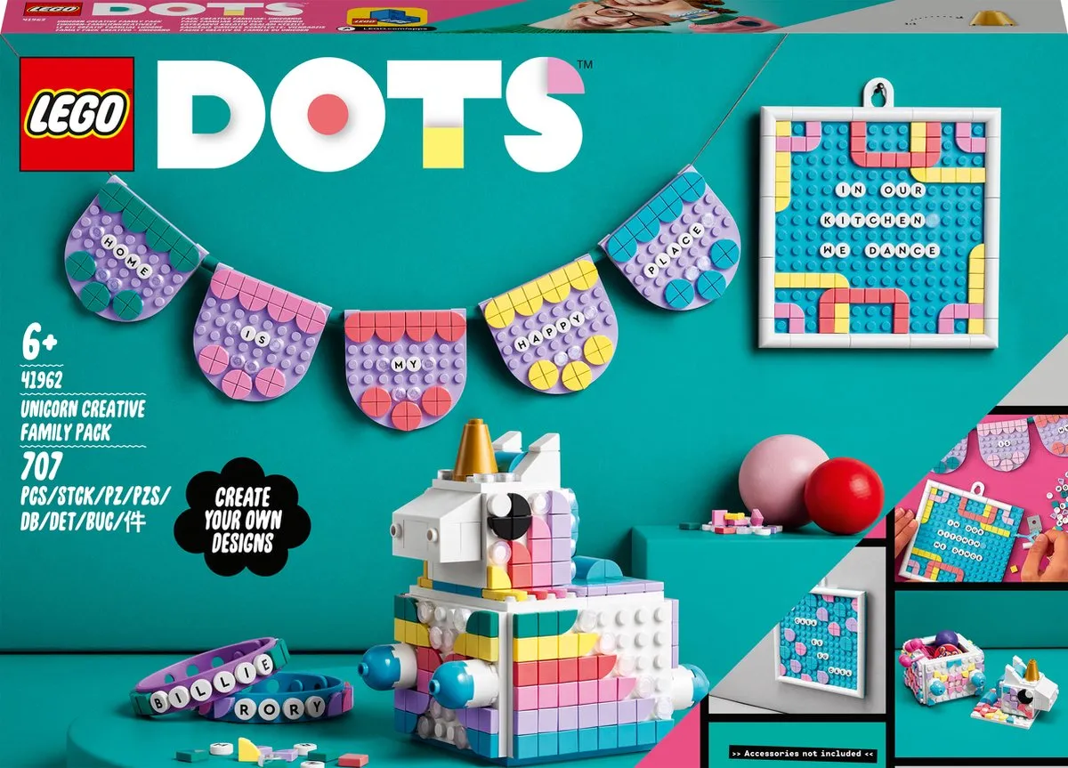 LEGO DOTS Eenhoorn Creatieve Gezinsset 41962 - Meerkleurig