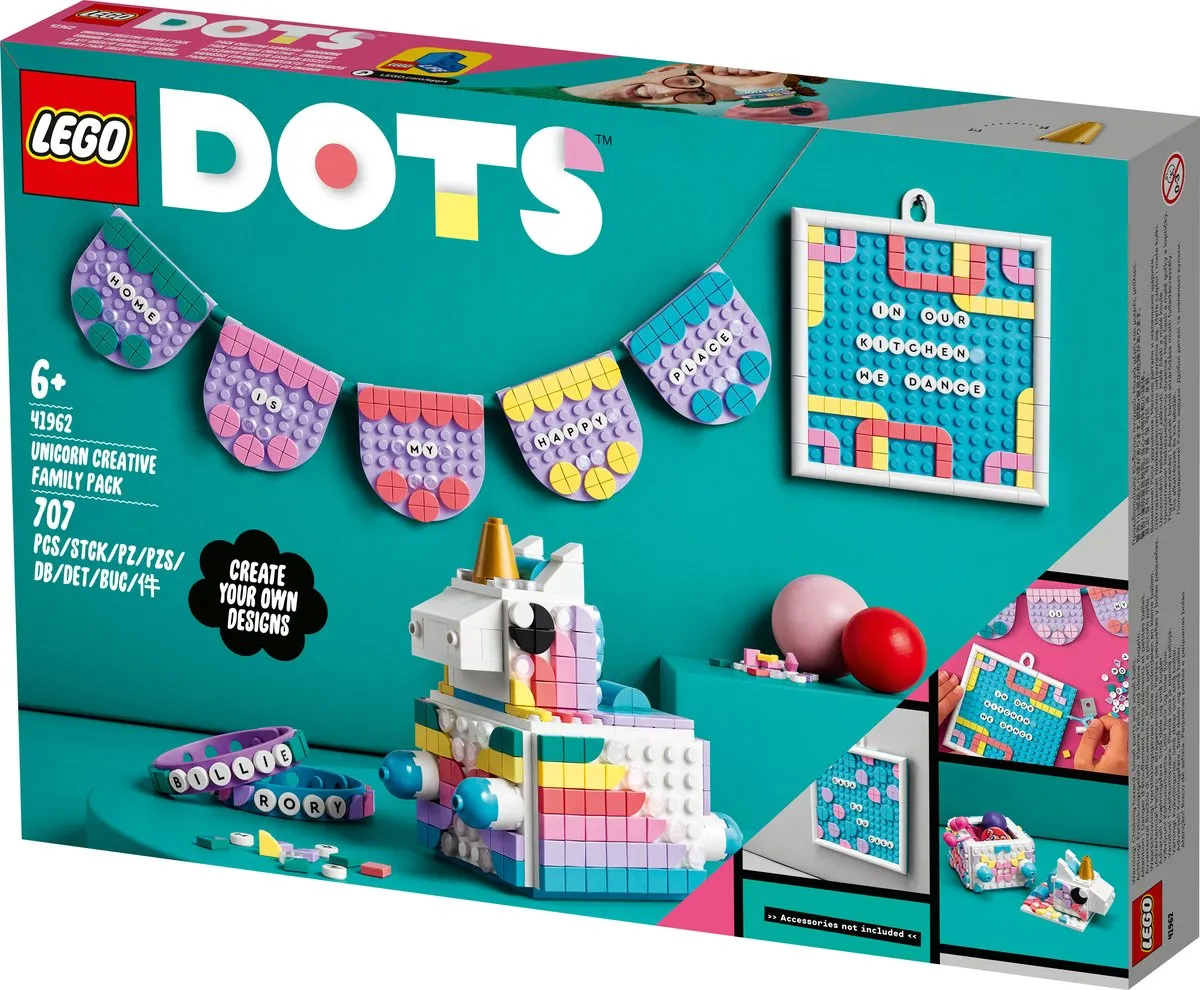 LEGO DOTS Eenhoorn Creatieve Gezinsset 41962 - Meerkleurig
