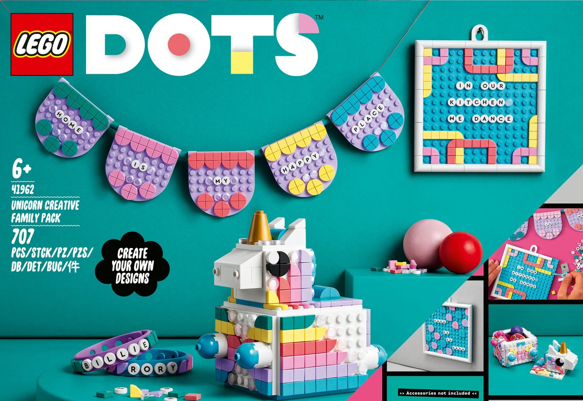 LEGO DOTS Eenhoorn creatieve gezinsset - 41962