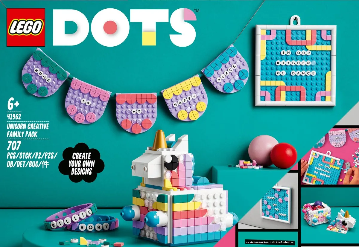 LEGO DOTS Eenhoorn Creatieve Gezinsset 41962 - Meerkleurig