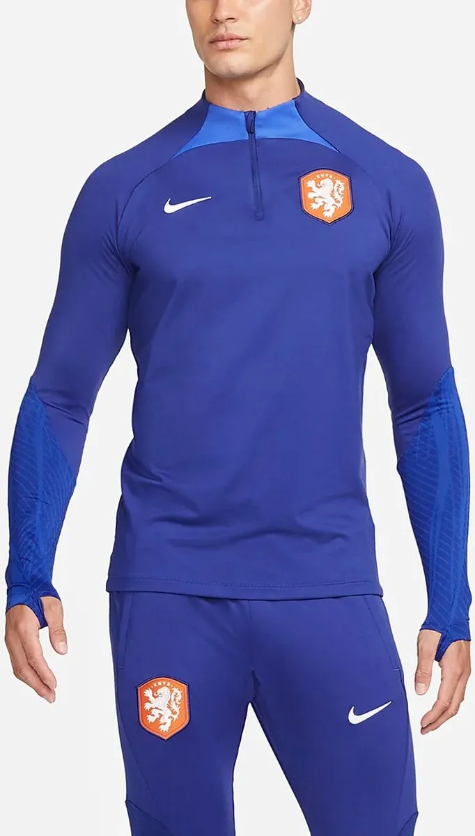 Nike KNVB MNK DF STRK DRIL TOP K Heren Trui - L - Blauw