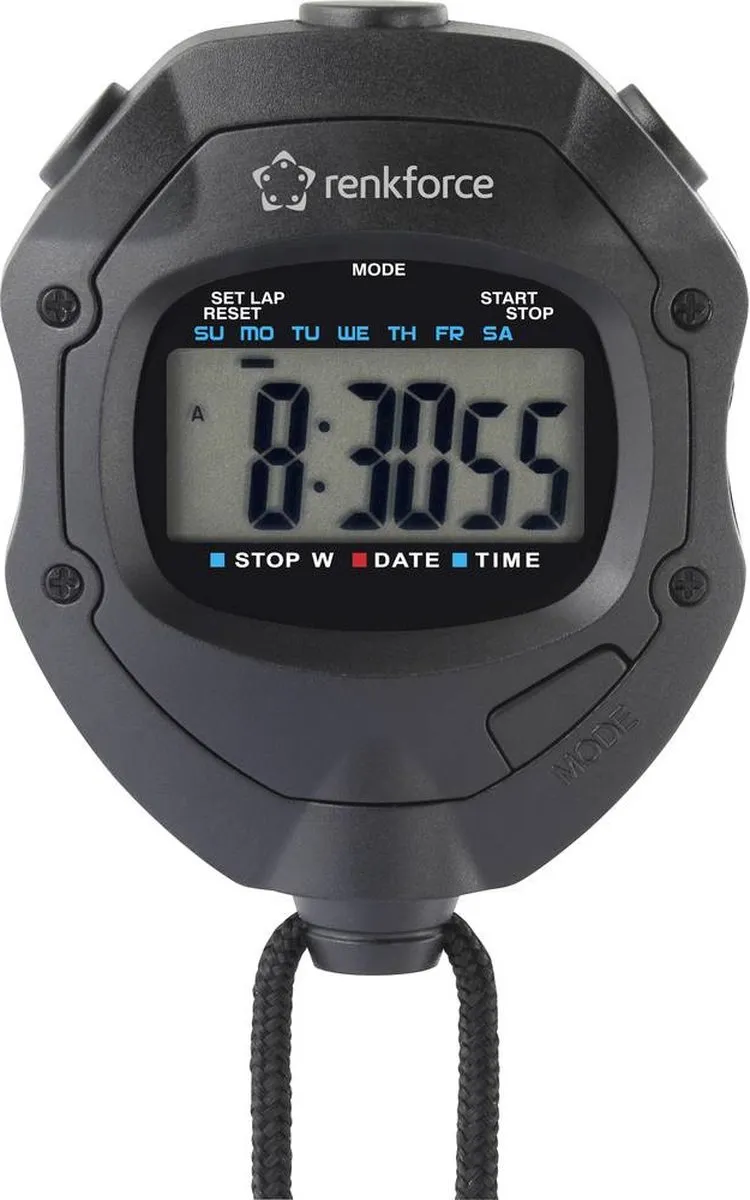 Renkforce RF-SW-110 Digitale Stopwatch - Zwart