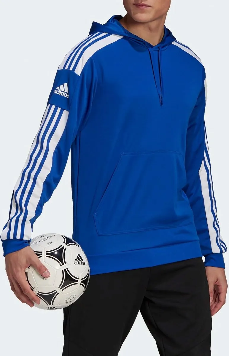 Adidas Squadra 21 Sweat Hoodie Heren M - Blauw/Wit
