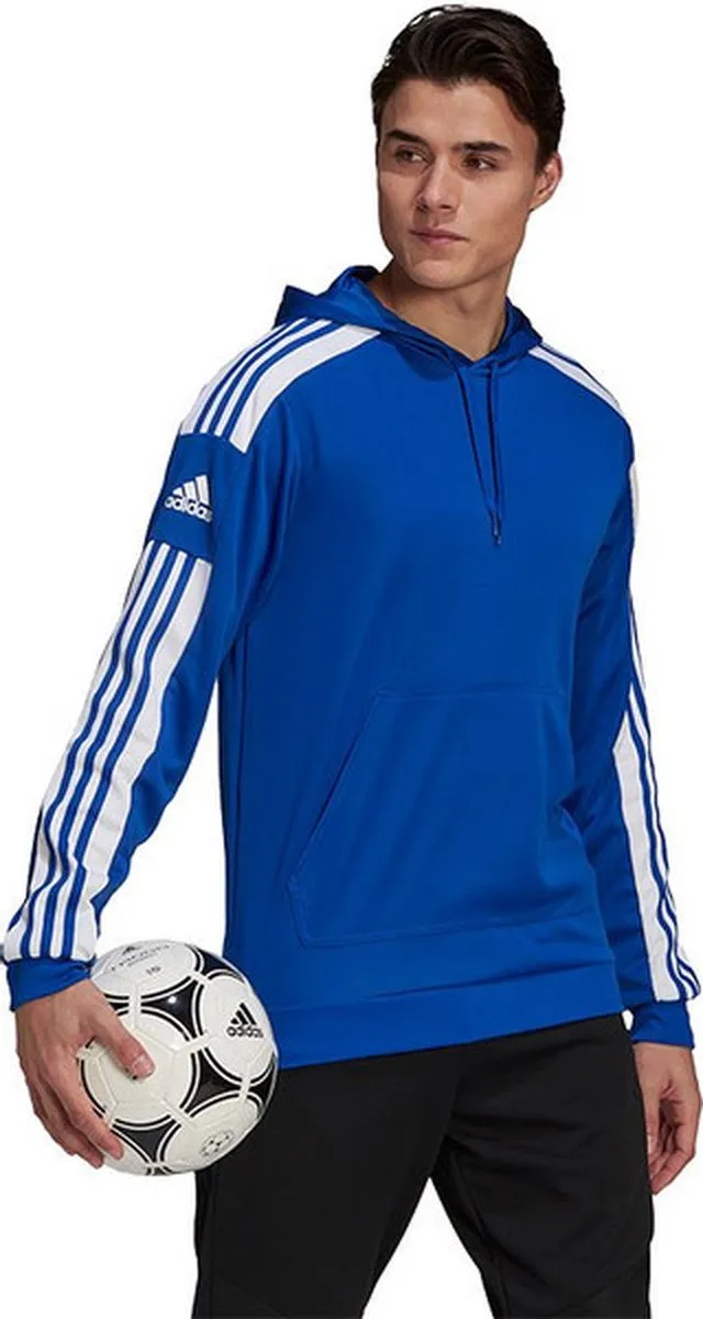 Adidas Squadra 21 Sweat Hoodie Heren M - Blauw/Wit