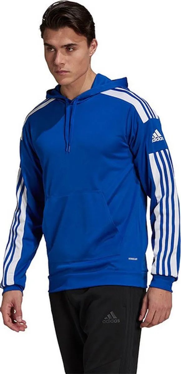 Adidas Squadra 21 Sweat Hoodie Heren M - Blauw/Wit
