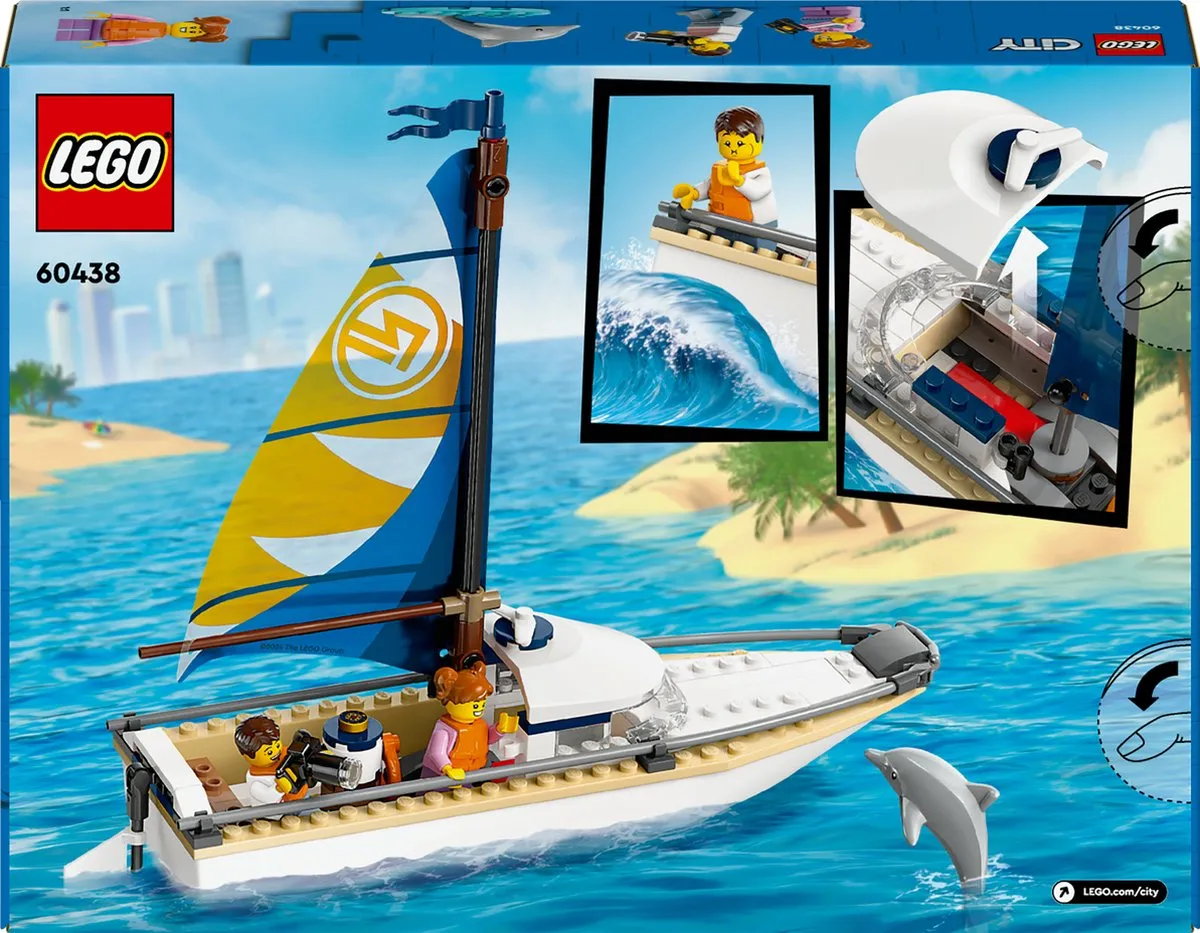 LEGO City Zeilboot 60438 - 102 Stukken - 2 Minifiguren - afbeelding 6 van 6