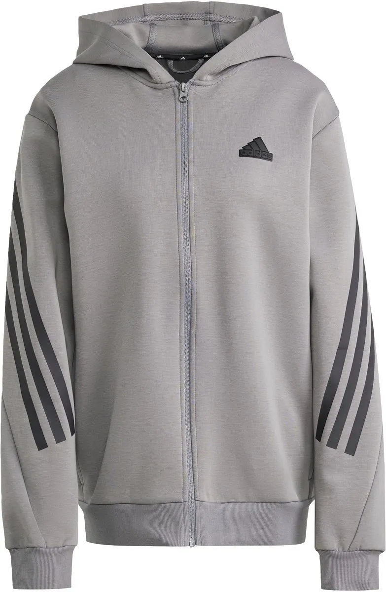adidas Future Icons 3-Stripes Ritshoodie IW8529 - Grijs