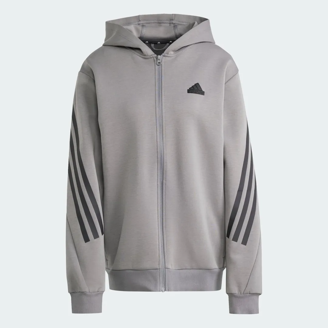 adidas Future Icons 3-Stripes Ritshoodie IW8529 - Grijs