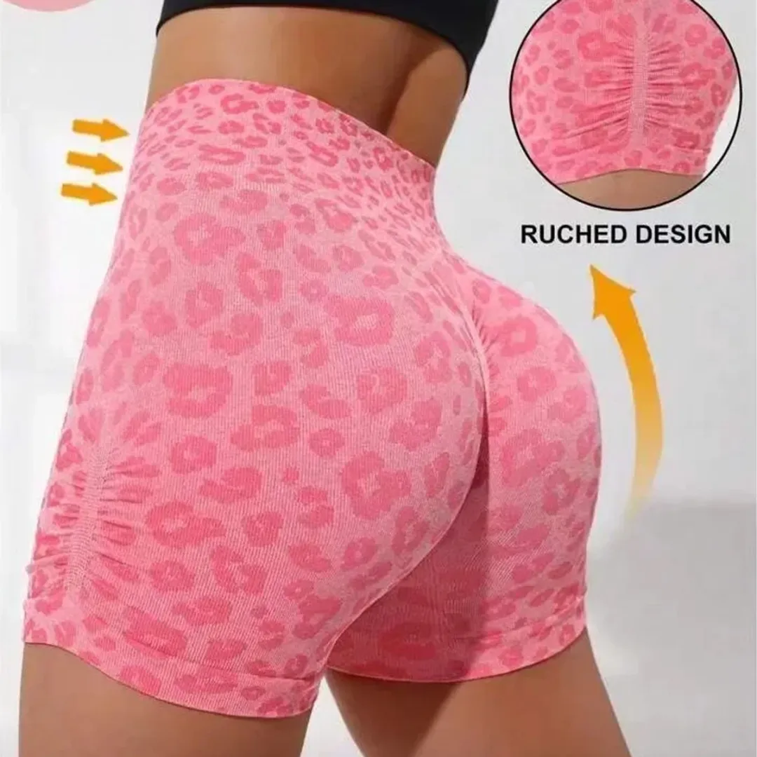 RedParrot Korte Shaping Sportlegging Roze Tijgerprint S