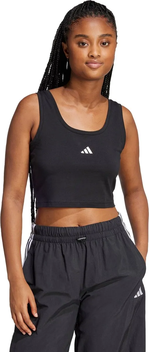 adidas Essentials Small Logo Tanktop Dames - Zwart - XXL