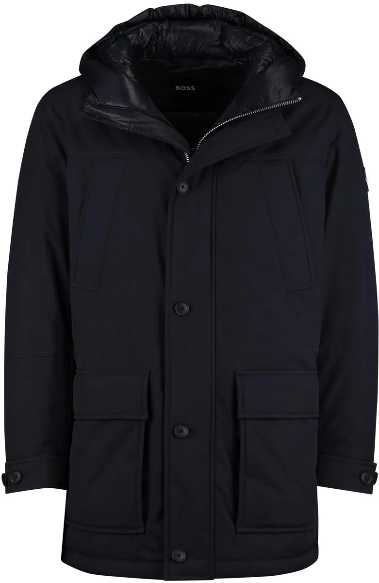 Hugo Boss Winterparka Donkerblauw