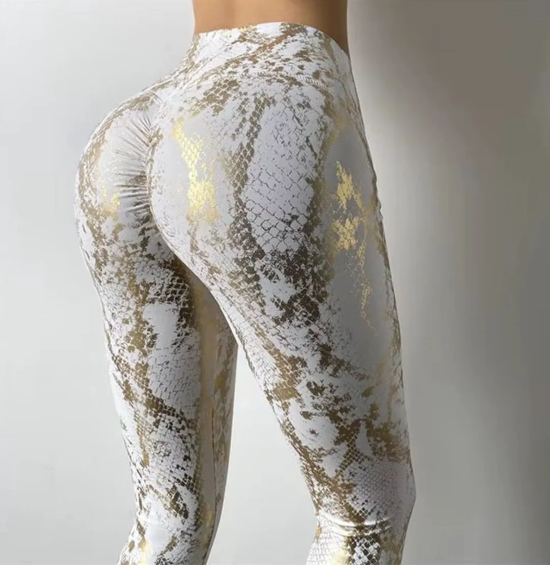 RedParrot Sexy Design Legging - Wit/Brons S