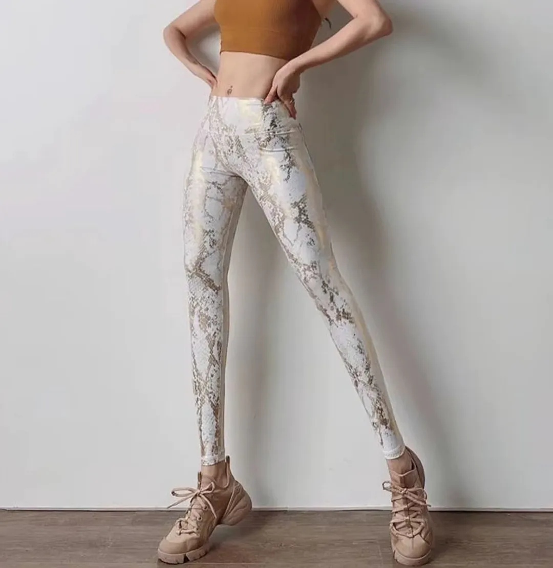 RedParrot Sexy Design Legging - Wit/Brons S