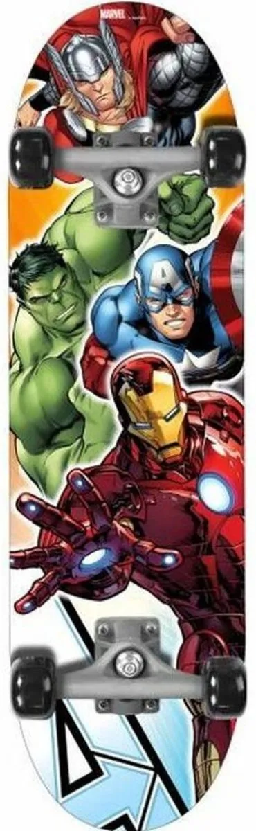 Marvel Avengers Junior Skateboard 7'1" - Zwart/Rood
