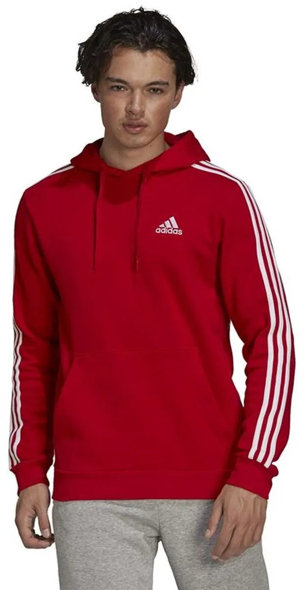adidas Essentials Fleece Herenhoodie - Rood M