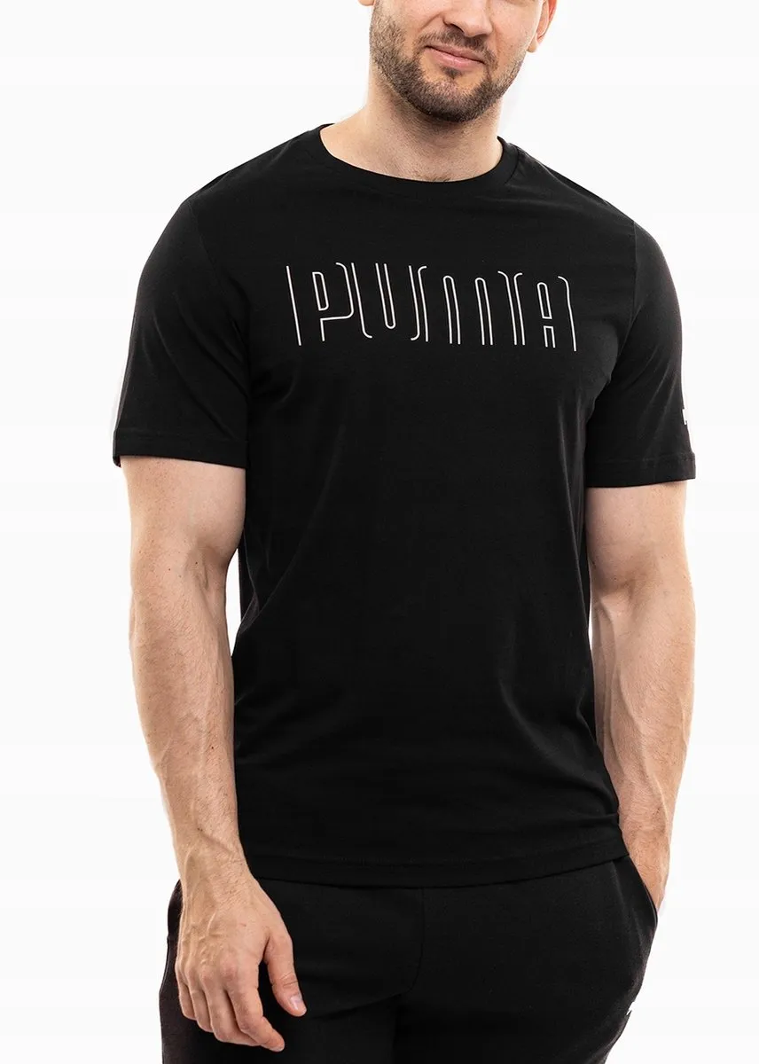 PUMA Heren Sportshirt - Zwart - Katoen