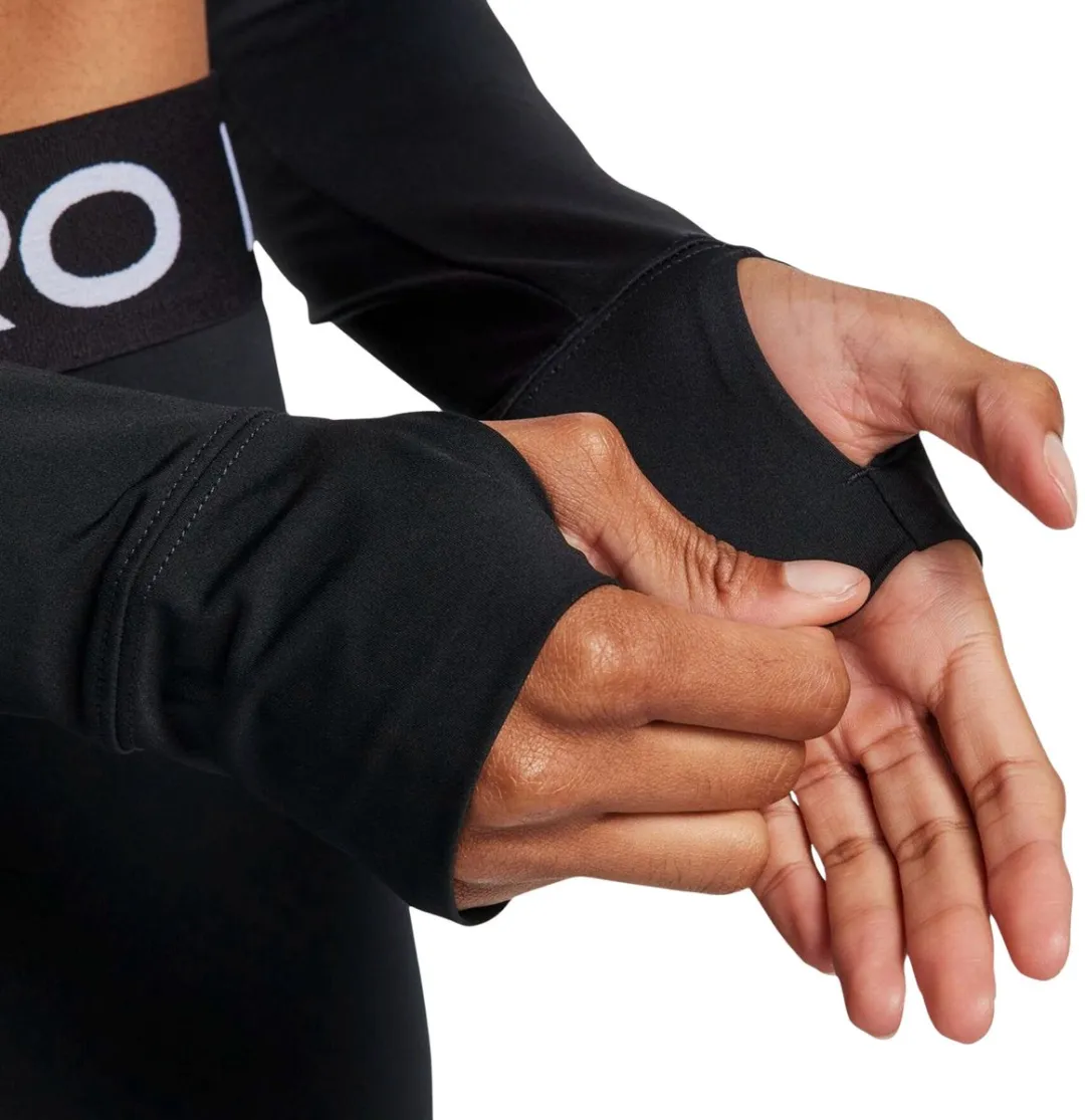 Nike Pro Dri-FIT 365 Cropped LS Shirt - Maat L - Zwart/Wit