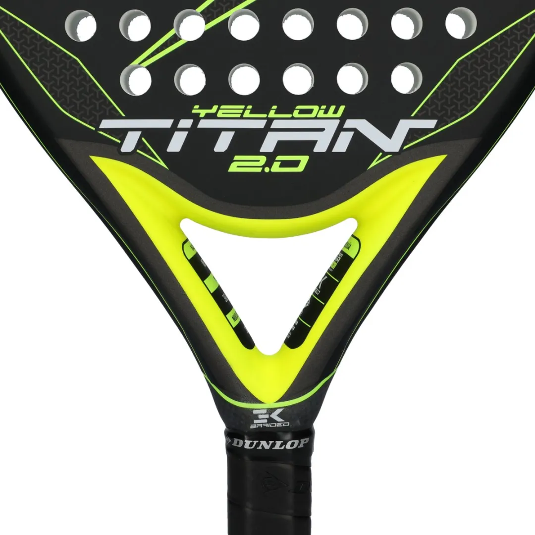 Dunlop Titan 2.0 Exclusive Padelracket - L0 - Zwart/Geel - afbeelding 3 van 6