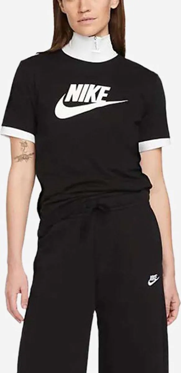 Nike Women’s Essential Icon Tanktop - S - Zwart/Wit