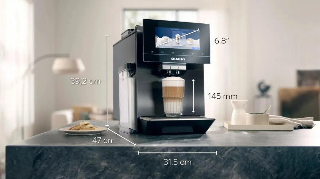 Siemens EQ900 TQ907R05 Volledig Automatische Koffiemachine - 2,3L - Zwart - afbeelding 3 van 6