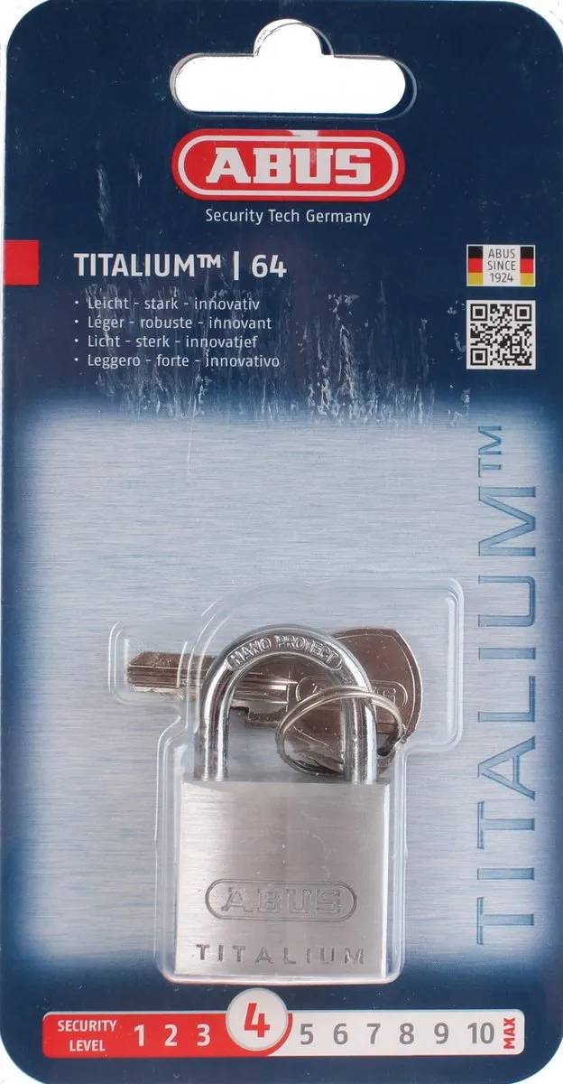 ABUS Titalium 64TI30 Hangslot - 30x50x13mm - Zilver
