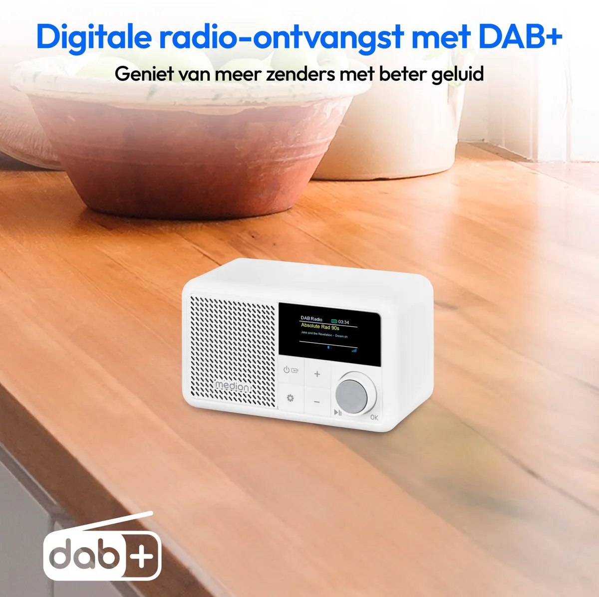 Medion MD44822 Draagbare DAB+ Radio - wit - afbeelding 4 van 6