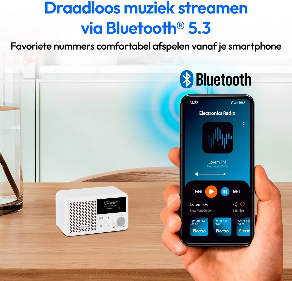 Medion MD44822 Draagbare DAB+ Radio - wit - afbeelding 6 van 6